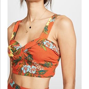 Free people floral crop top